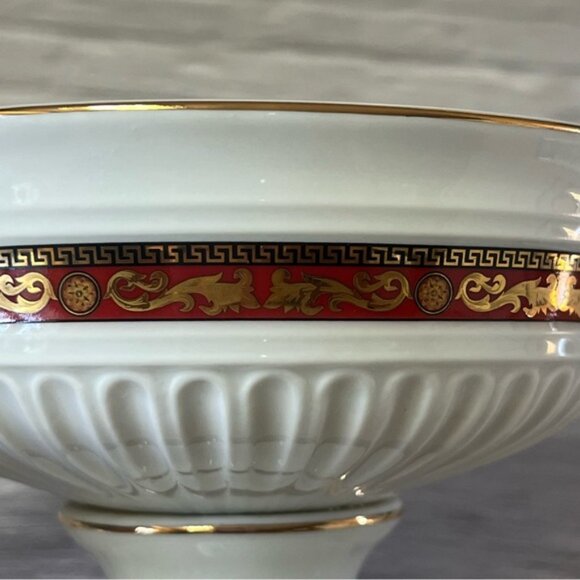 T. Limoges Juno Casa Elite Bacchus God Of Wine Pedestal Bowl Fine Porcelain - Picture 5 of 11